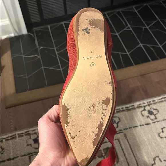 Rothy's Women's Red Pointed Flats - Picture 3 of 5